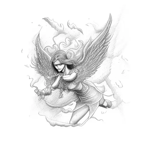 Angel Falling In Battle