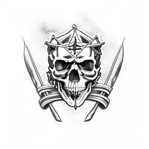 Sons Of Anarchy Skull With American Flag