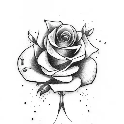 Knife With Black Roses