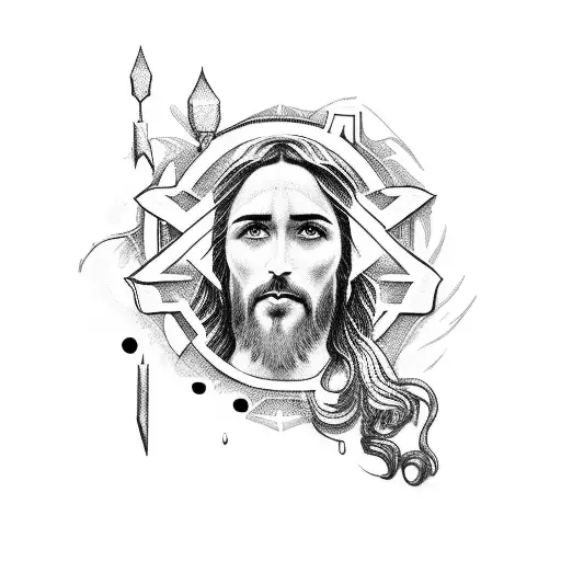 Jesus Playing Guitar