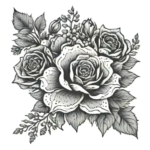 Birth Flower Bouquet Februari March May September