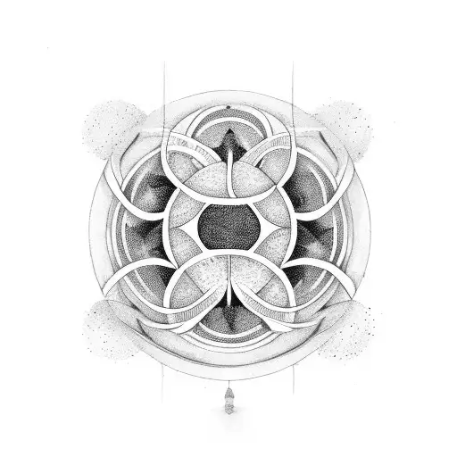 A Yin Yang Symbol With Basketball And Padel Elements Intertwined