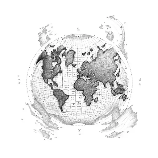 World Map Filled With Different Genres Of Music Symbols