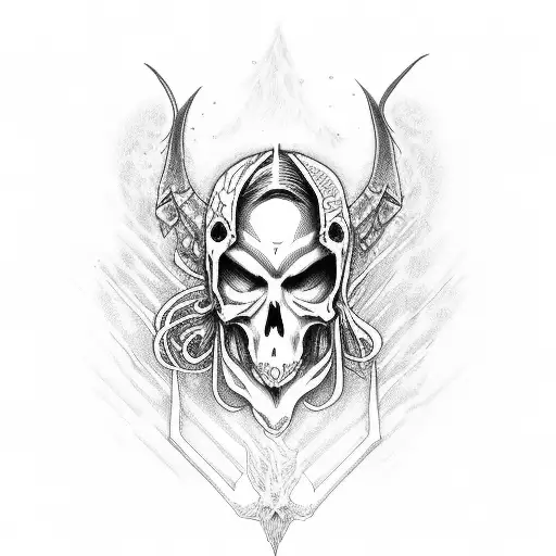 Death Grabbing A Demon Girl By The Waist