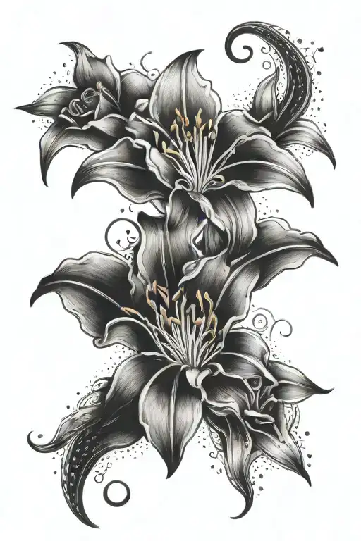 Lily Flower And Rose