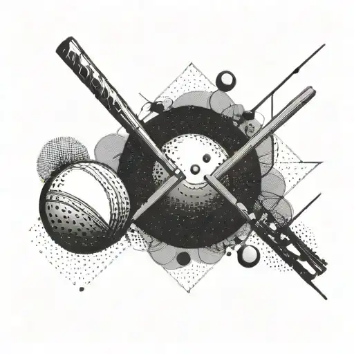 Abstract Geometric Design Inspired By Cricket Field Layout