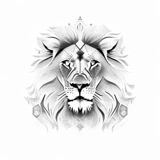 Lion Tattoo Black And Gray