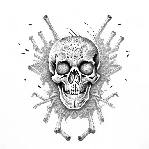 Skeleton Ripping Its Own Heart Out