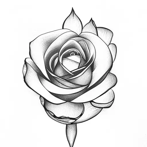 Rose With Water Lilly