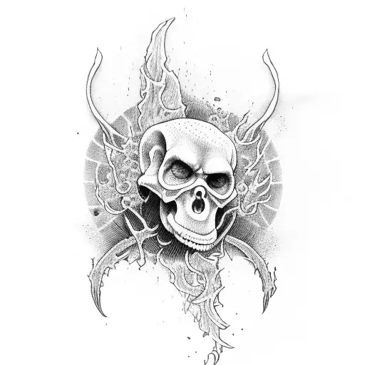 Grim Reaper With Blue Flame Eyes