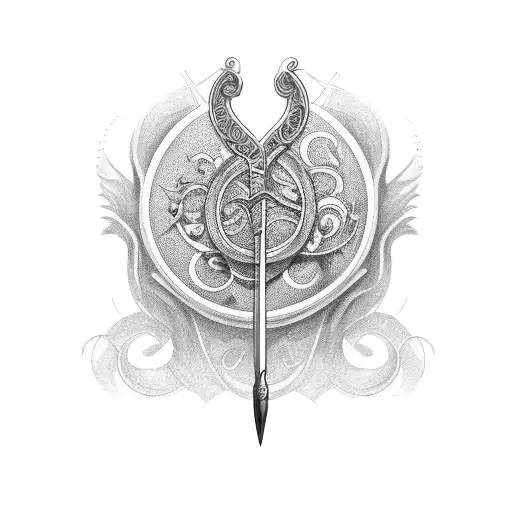 A Treble Clef Morphing Into A Sword With Intricate Details