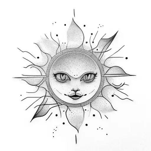 A Single Line Minimalistic Sun