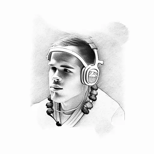 A Football Player Holding A Stack Of Money And A Gaming Headset Around Their Neck