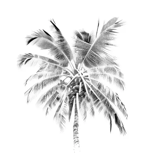 Palm Tree With Birds