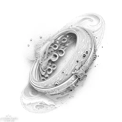 Arm Ring Filled With Waves And Footprints