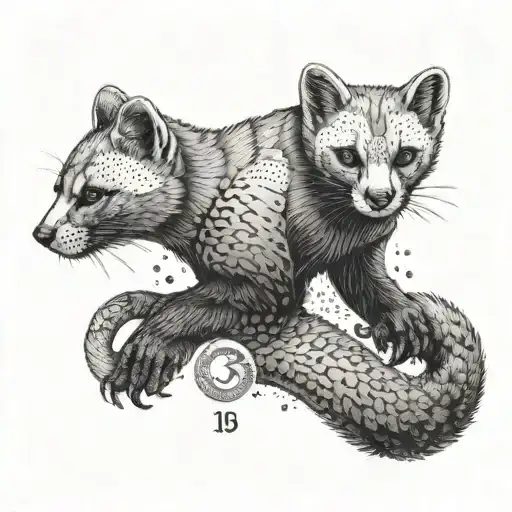 A Marten With Numbers In Roman Numerals On Some Parts