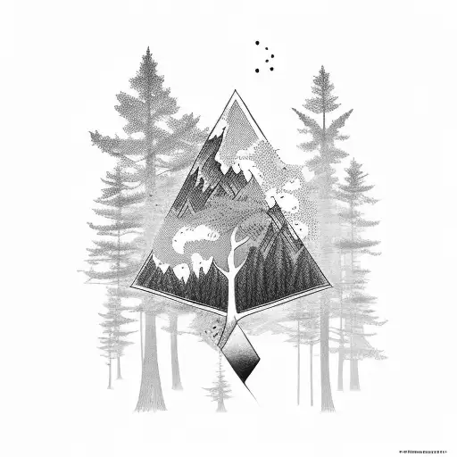 A Forest Silhouette With A Hidden Money Symbol