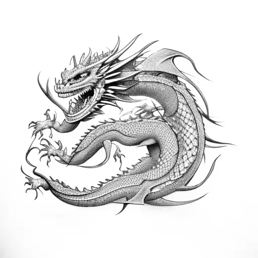 A Dragon Breathing Fire With Licorice Vines Twisting Around It