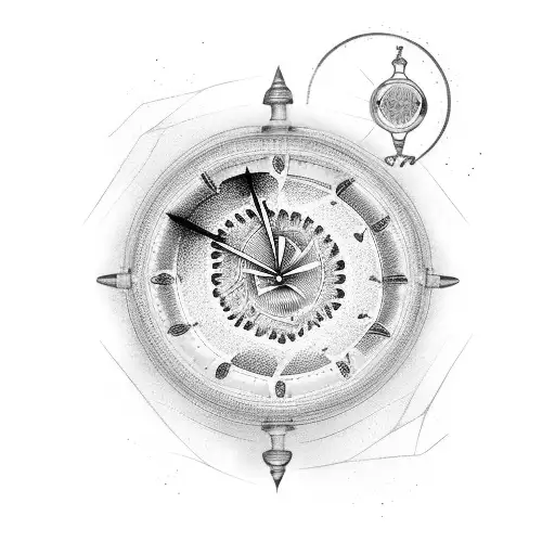 3 Birth Clocks With Northern Lights Background