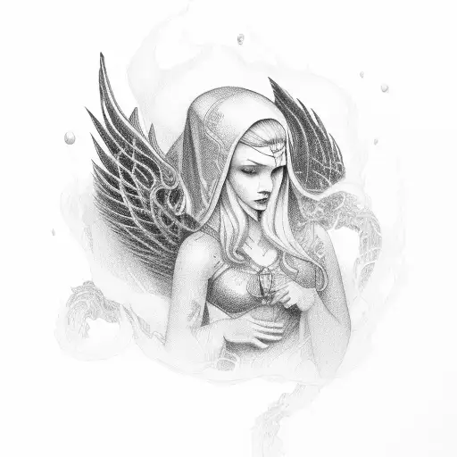 Job From Bible With Storm And Lighting Around