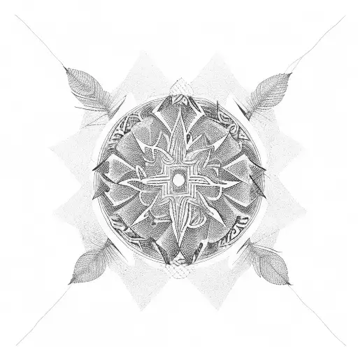 Palm Tree Mandala Shoulder