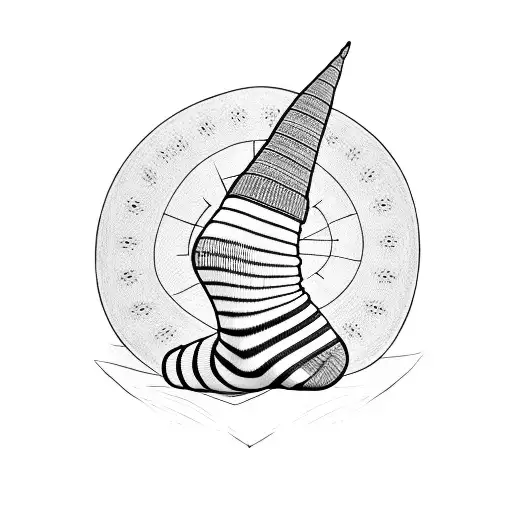 Elf With Striped Socks And Hat Sitting On A Pumpkin