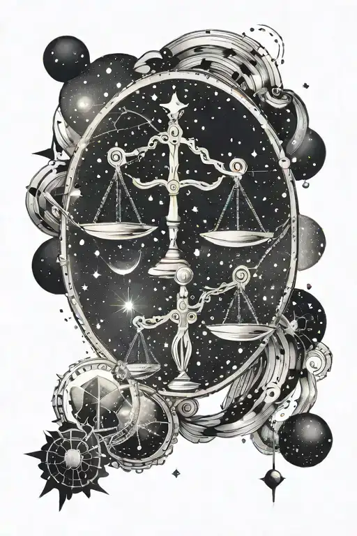 Libra And Aquarius Constellation Merging Together
