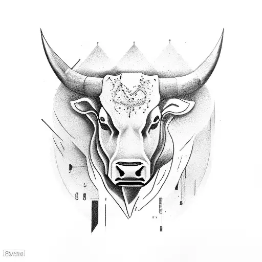 Bull Made Of Initials Mt