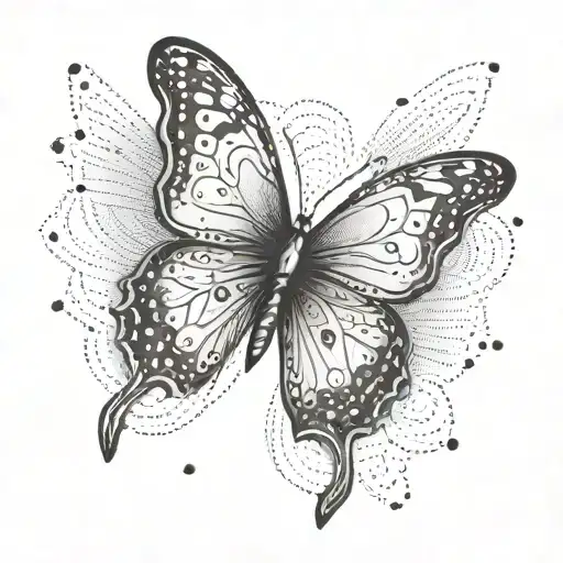 Butterfly Tattoo With A Hidden 2024 Symbol Within The Wings
