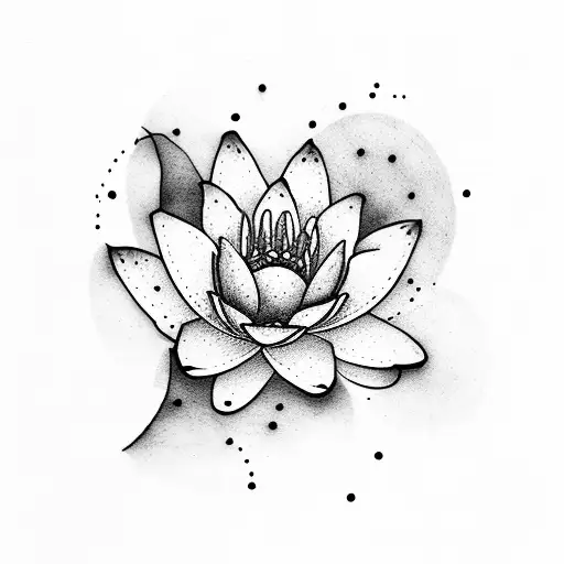 Moon Larkspur And Water Lily