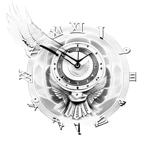 Clock With Eagle On Arm