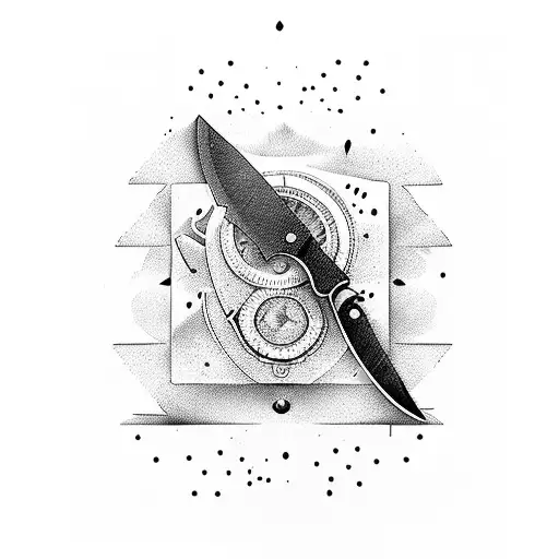 Knife Whit Hourglass