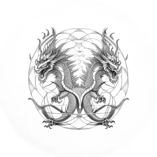 Circular Anime Dragon