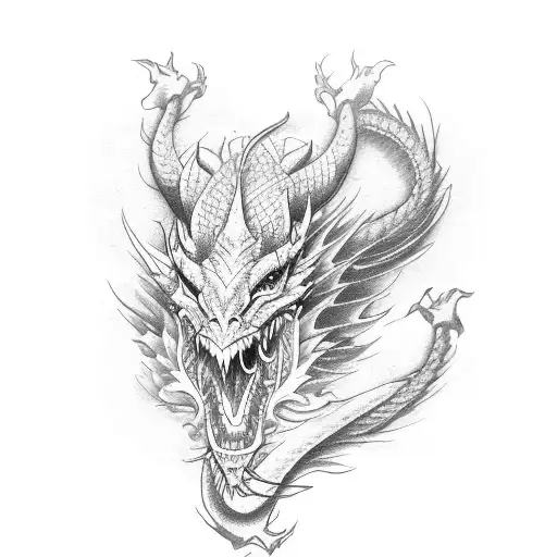 Dragon With The Word Fearless