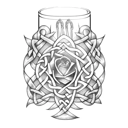 Celtic Rose In A Observation Jar
