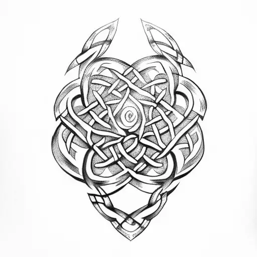 Celtic Knot Skull Rose