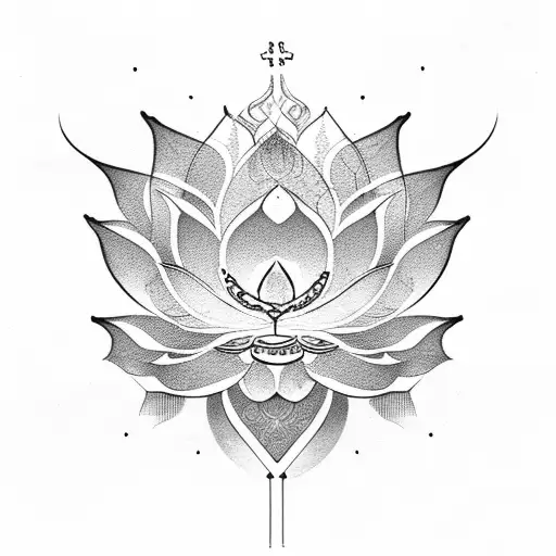 Lotus Flower With Cross