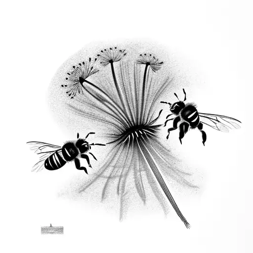 A Bee Pollinating A Dandelion With A Book As The Background