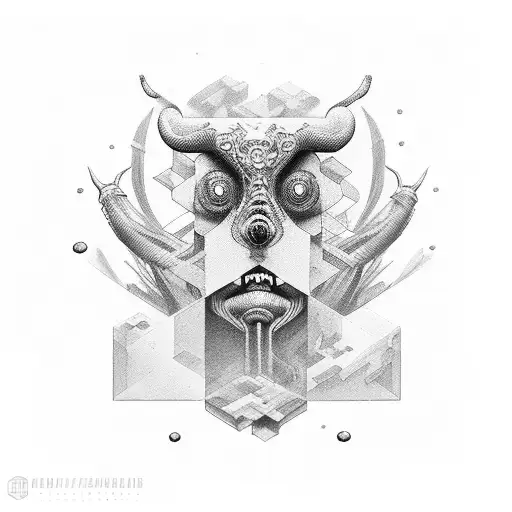 Guy Full Body Whit Rubex Cube Like Head