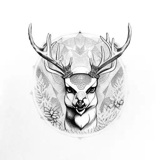 Deer Head On Owl Head