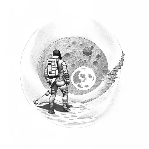 Man Walking On The Moon With Logan & Amber Names In Japanese