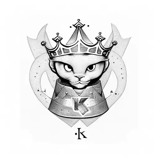 Letter K With A Crown Under It With A Star