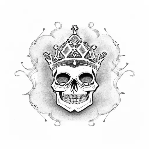 Mexican Skull Wearing A Crown