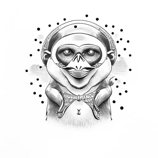 Penguin Riding A Monkey