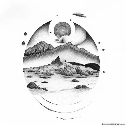 Scottish Mountain Landscape With Sun And Rain Half Sleeve