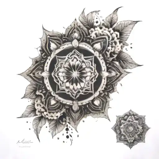 An Intricate Mandala Design Incorporating Healing Crystals And Sacred Symbols