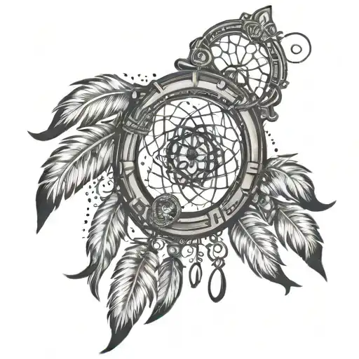 Dreamcatcher Incorporating A Police Badge Design