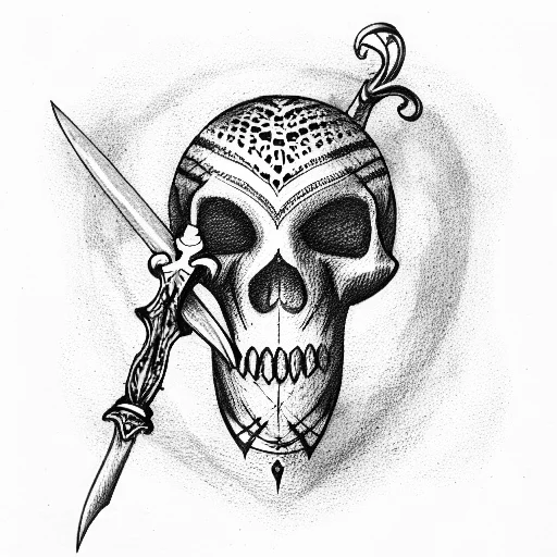 Heart With A Skull And A Dagger