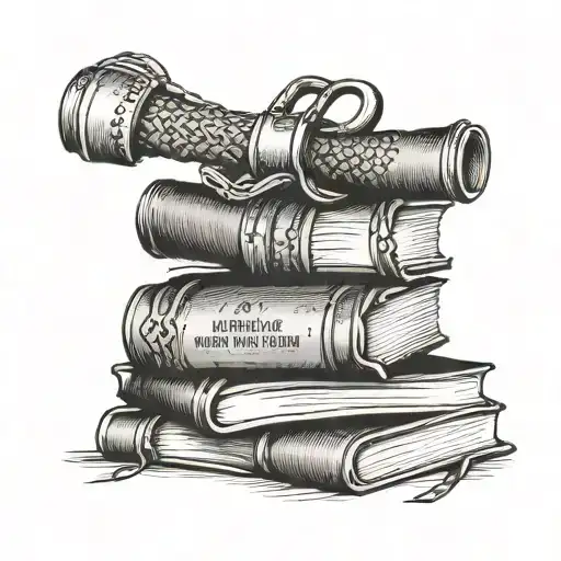 A Stack Of Books With A Karate Belt Bookmark And A Quote About Strength And Knowledge