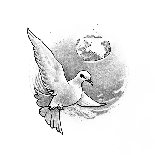 A Small Dove Carrying The Croatian Flag In Its Beak